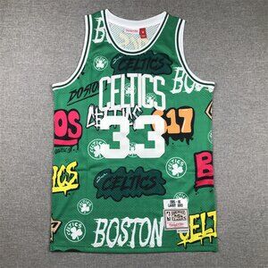 Larry Bird #33 Celtics Mitchell & Ness Graffiti Sketch Swingman Jersey